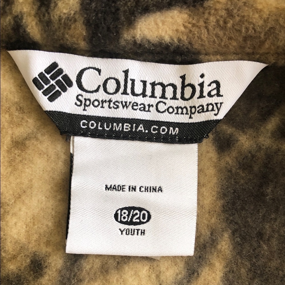 Columbia Youth Woodland Camo Fleece Jacket NWOT - Picture 4 of 13